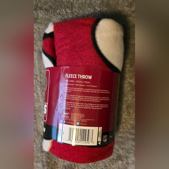 NFL San Francisco 49ers Fleece Throw - Picture 2 of 3